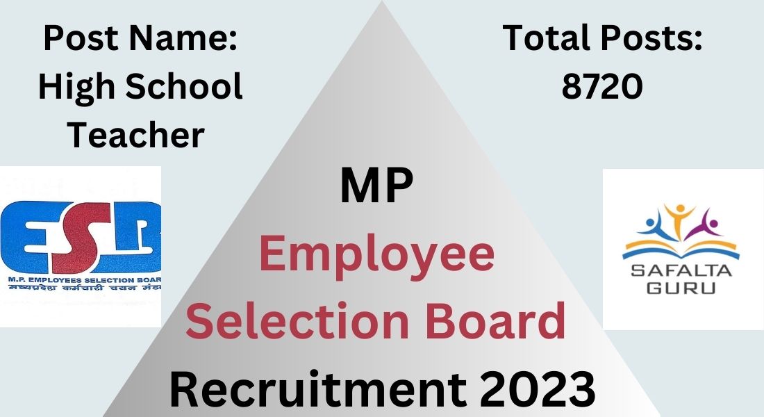 Madhya Pradesh High School Teacher Government Jobs Notification 2023
